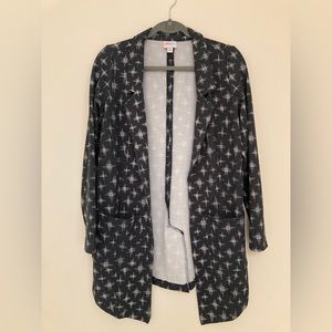 LuLaRoe Gwen Blazer — Dark Blue-Toned Gray, size XS.